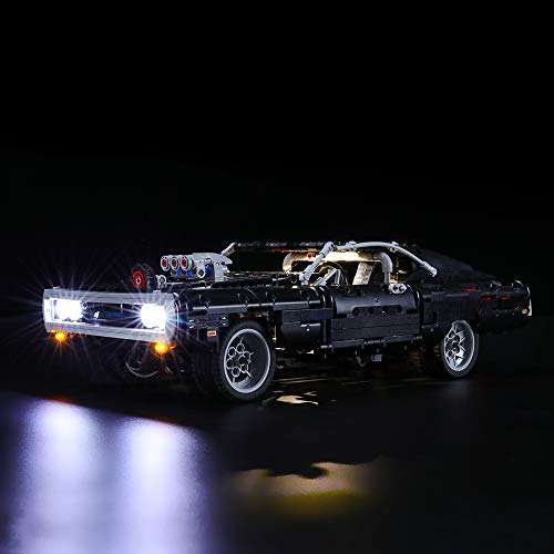 BRIKSMAX Kit de Iluminación Led para Dom’s Dodge Charger,Compatible con Ladrillos de Construcción Lego Modelo 42111, Juego de Legos no Incluido (Versión de Control Remoto)