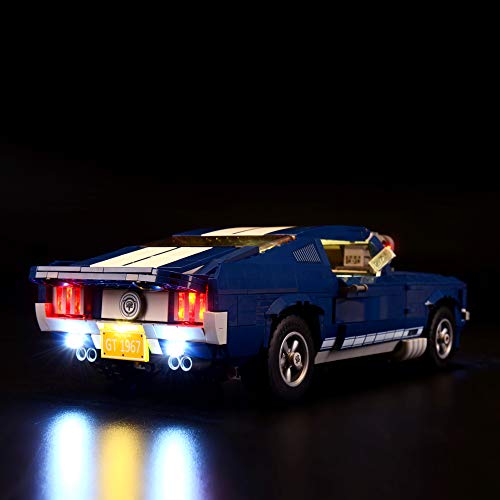 BRIKSMAX Kit de Iluminación Led para Ford Mustang-Compatible con Ladrillos de Construcción Lego Modelo 10265, Juego de Legos no Incluido