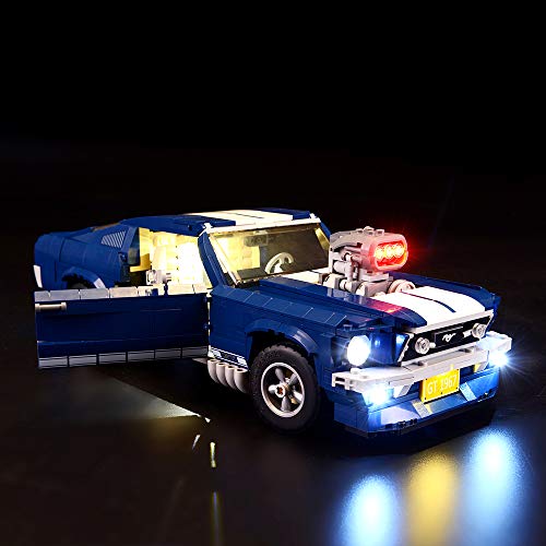 BRIKSMAX Kit de Iluminación Led para Ford Mustang-Compatible con Ladrillos de Construcción Lego Modelo 10265, Juego de Legos no Incluido