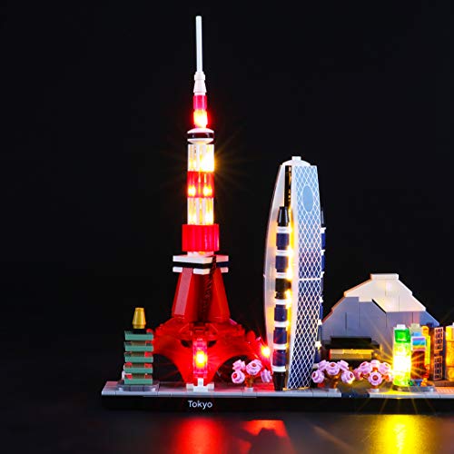 BRIKSMAX Kit de Iluminación Led para Lego Architecture Tokio,Compatible con Ladrillos de Construcción Lego Modelo 21051, Juego de Legos no Incluido