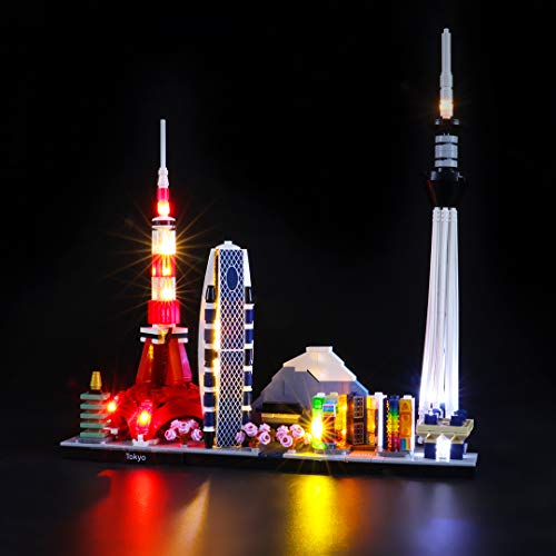 BRIKSMAX Kit de Iluminación Led para Lego Architecture Tokio,Compatible con Ladrillos de Construcción Lego Modelo 21051, Juego de Legos no Incluido