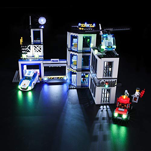 BRIKSMAX Kit de Iluminación Led para Lego City Comisaría de policía, Compatible con Ladrillos de Construcción Lego Modelo 60141, Juego de Legos no Incluido