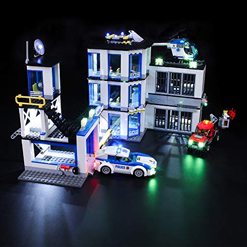 BRIKSMAX Kit de Iluminación Led para Lego City Comisaría de policía, Compatible con Ladrillos de Construcción Lego Modelo 60141, Juego de Legos no Incluido