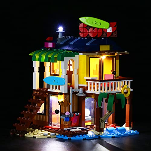 BRIKSMAX Kit de iluminación LED para Lego Creator Casa Surfera en la Playa - Compatible con Lego 31118 Building Blocks Model- No incluir el Conjunto de Lego