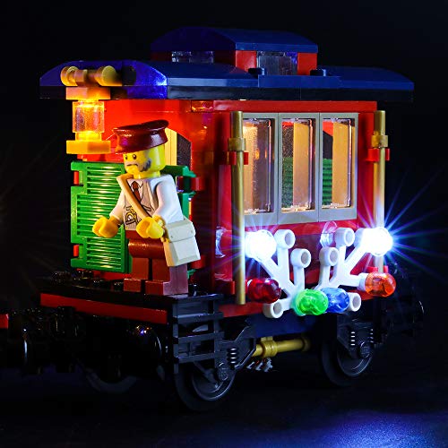 BRIKSMAX Kit de Iluminación Led para Lego Creator Expert Tren navideño,Compatible con Ladrillos de Construcción Lego Modelo 10254, Juego de Legos no Incluido