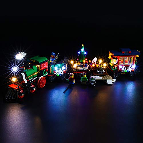 BRIKSMAX Kit de Iluminación Led para Lego Creator Expert Tren navideño,Compatible con Ladrillos de Construcción Lego Modelo 10254, Juego de Legos no Incluido