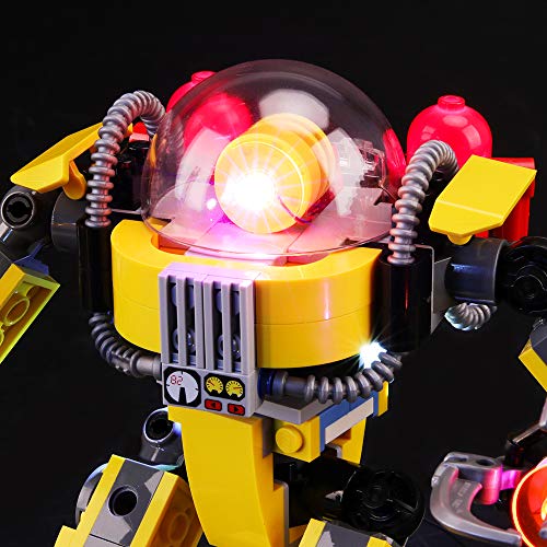 BRIKSMAX Kit de Iluminación Led para Lego Creator Robot Submarino,Compatible con Ladrillos de Construcción Lego Modelo 31090, Juego de Legos no Incluido