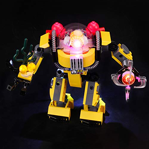 BRIKSMAX Kit de Iluminación Led para Lego Creator Robot Submarino,Compatible con Ladrillos de Construcción Lego Modelo 31090, Juego de Legos no Incluido