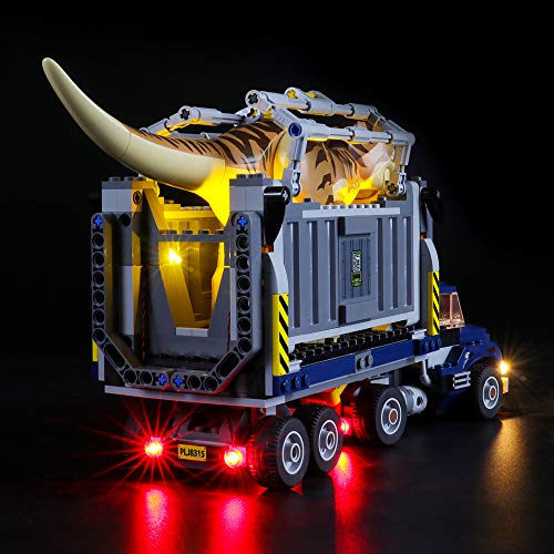 BRIKSMAX Kit de Iluminación Led para Lego Jurassic World Transporte del T Rex,Compatible con Ladrillos de Construcción Lego Modelo 75933, Juego de Legos no Incluido