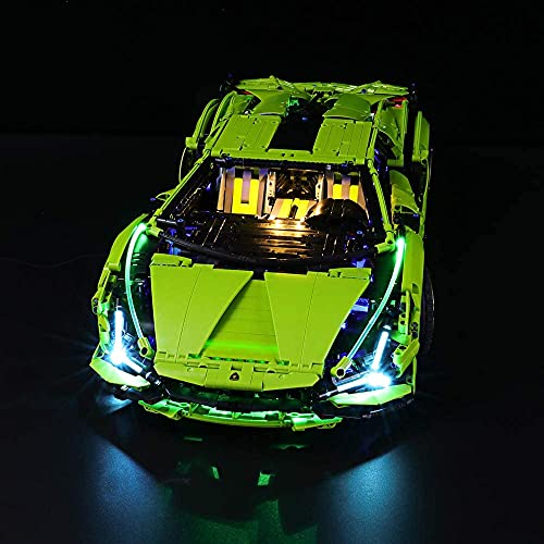 BRIKSMAX Kit de Iluminación Led para Lego Lamborghini Sián FKP 37,Compatible con Ladrillos de Construcción Lego Modelo 42115, Juego de Legos no Incluido (Versión de Control Remoto)