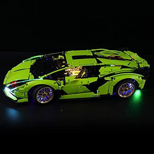 BRIKSMAX Kit de Iluminación Led para Lego Lamborghini Sián FKP 37,Compatible con Ladrillos de Construcción Lego Modelo 42115, Juego de Legos no Incluido (Versión de Control Remoto)