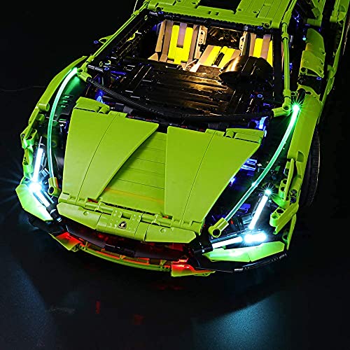 BRIKSMAX Kit de Iluminación Led para Lego Lamborghini Sián FKP 37,Compatible con Ladrillos de Construcción Lego Modelo 42115, Juego de Legos no Incluido (Versión de Control Remoto)