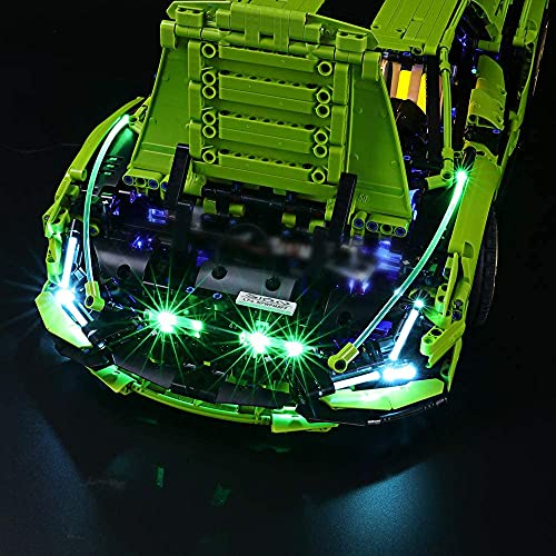 BRIKSMAX Kit de Iluminación Led para Lego Lamborghini Sián FKP 37,Compatible con Ladrillos de Construcción Lego Modelo 42115, Juego de Legos no Incluido (Versión de Control Remoto)