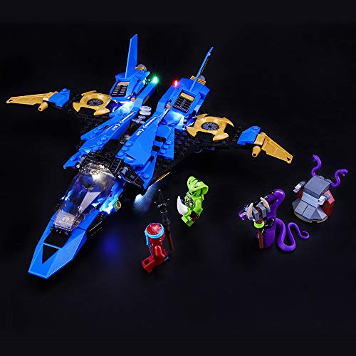 BRIKSMAX Kit de Iluminación Led para Lego Ninjago Caza Supersónico de Jay, Compatible con Ladrillos de Construcción Lego Modelo 70668, Juego de Legos no Incluido