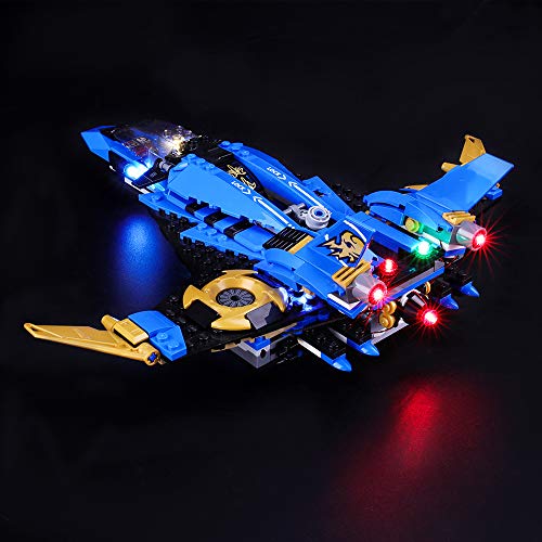 BRIKSMAX Kit de Iluminación Led para Lego Ninjago Caza Supersónico de Jay, Compatible con Ladrillos de Construcción Lego Modelo 70668, Juego de Legos no Incluido