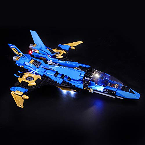 BRIKSMAX Kit de Iluminación Led para Lego Ninjago Caza Supersónico de Jay, Compatible con Ladrillos de Construcción Lego Modelo 70668, Juego de Legos no Incluido