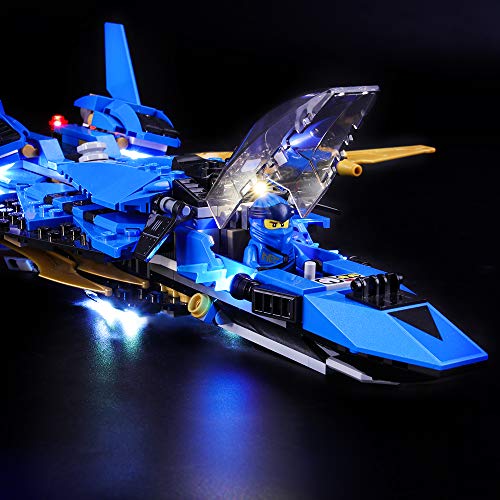 BRIKSMAX Kit de Iluminación Led para Lego Ninjago Caza Supersónico de Jay, Compatible con Ladrillos de Construcción Lego Modelo 70668, Juego de Legos no Incluido