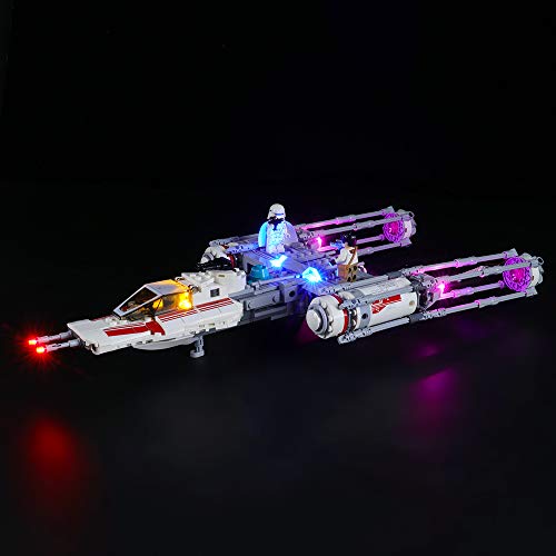 BRIKSMAX Kit de Iluminación Led para Lego Star Wars Caza Estelar ala-Y,Compatible con Ladrillos de Construcción Lego Modelo 75249, Juego de Legos no Incluido