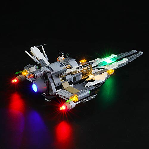 BRIKSMAX Kit de Iluminación Led para Lego Star Wars Interceptor Tie Black Ace,Compatible con Ladrillos de Construcción Lego Modelo 75242, Juego de Legos no Incluido