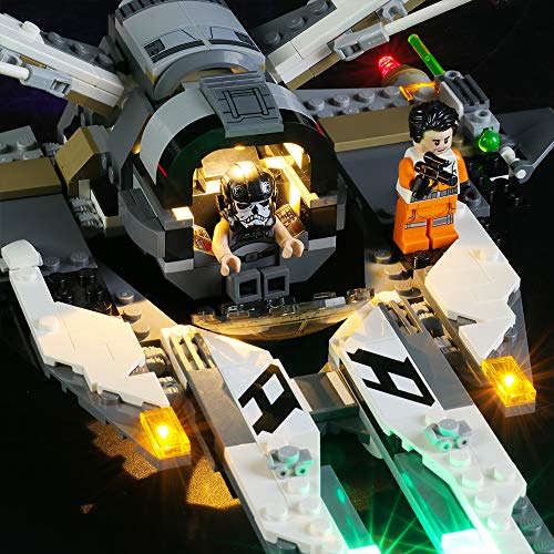 BRIKSMAX Kit de Iluminación Led para Lego Star Wars Interceptor Tie Black Ace,Compatible con Ladrillos de Construcción Lego Modelo 75242, Juego de Legos no Incluido