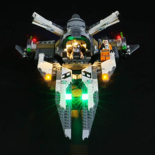 BRIKSMAX Kit de Iluminación Led para Lego Star Wars Interceptor Tie Black Ace,Compatible con Ladrillos de Construcción Lego Modelo 75242, Juego de Legos no Incluido