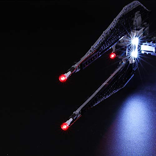 BRIKSMAX Kit de Iluminación Led para Lego Star Wars Kylo Ren's Tie Fighter, Compatible con Ladrillos de Construcción Lego Modelo 75179, Juego de Legos no Incluido