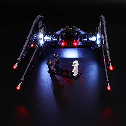 BRIKSMAX Kit de Iluminación Led para Lego Star Wars Kylo Ren's Tie Fighter, Compatible con Ladrillos de Construcción Lego Modelo 75179, Juego de Legos no Incluido