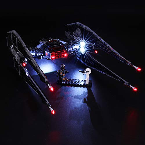 BRIKSMAX Kit de Iluminación Led para Lego Star Wars Kylo Ren's Tie Fighter, Compatible con Ladrillos de Construcción Lego Modelo 75179, Juego de Legos no Incluido