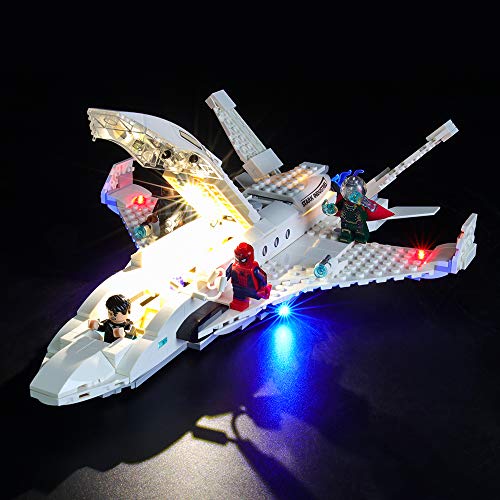 BRIKSMAX Kit de Iluminación Led para Lego Super Heroes Jet Stark y el Ataque del Dron,Compatible con Ladrillos de Construcción Lego Modelo 76130, Juego de Legos no Incluido