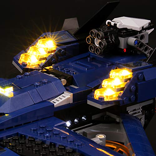 BRIKSMAX Kit de Iluminación Led para Lego Super Heroes Quinjet Definitivo de los Vengadores, Compatible con Ladrillos de Construcción Lego Modelo 76126, Juego de Legos no Incluido