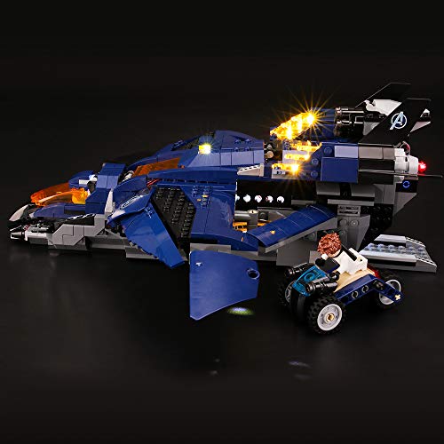 BRIKSMAX Kit de Iluminación Led para Lego Super Heroes Quinjet Definitivo de los Vengadores, Compatible con Ladrillos de Construcción Lego Modelo 76126, Juego de Legos no Incluido