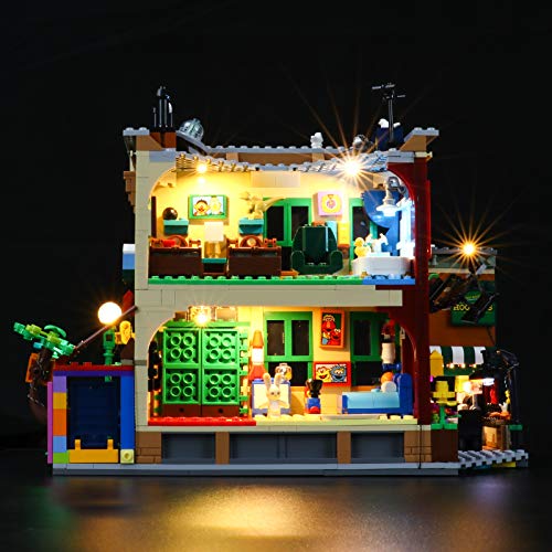 BRIKSMAX Kit de iluminación LED paraIDEAS123 Plaza Sésamo - Compatible con Lego 21324 Building Blocks Model- No incluir el Conjunto de Lego