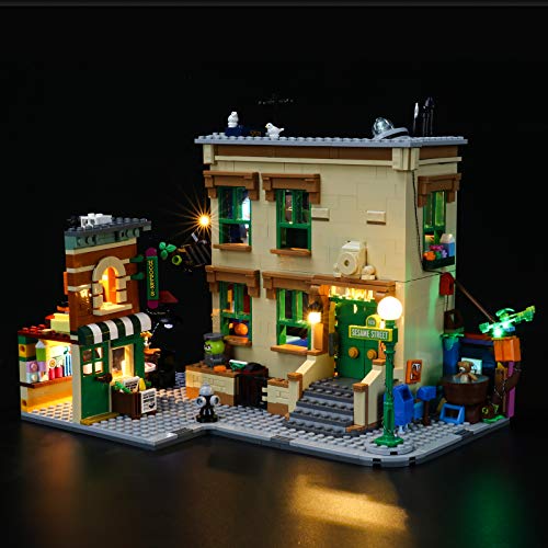 BRIKSMAX Kit de iluminación LED paraIDEAS123 Plaza Sésamo - Compatible con Lego 21324 Building Blocks Model- No incluir el Conjunto de Lego