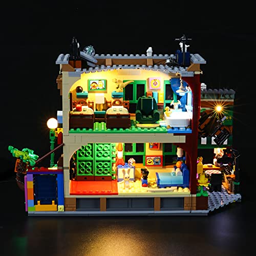 BRIKSMAX Kit de iluminación LED paraIDEAS123 Plaza Sésamo - Compatible con Lego 21324 Building Blocks Model- No incluir el Conjunto de Lego