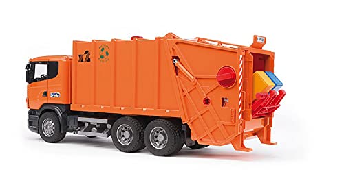 Bruder 3560 - Camión de la basura Scania, color naranja , color/modelo surtido