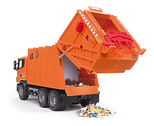 Bruder 3560 - Camión de la basura Scania, color naranja , color/modelo surtido