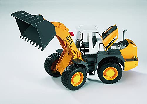 Bruder Bruder-2430 Liebherr Toys 02430-Liebherr L574 cargadoras sobre Ruedas, Negro, Color Blanco, Amarillo (2430)