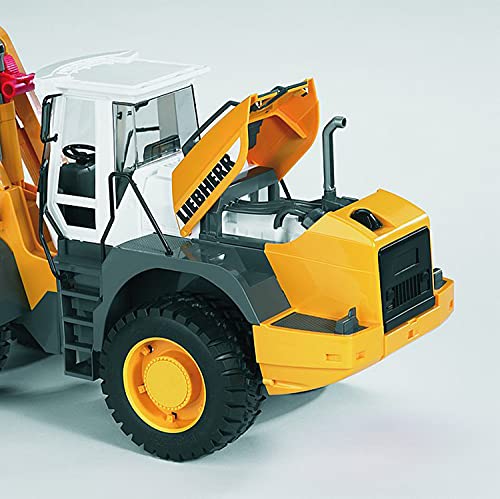 Bruder Bruder-2430 Liebherr Toys 02430-Liebherr L574 cargadoras sobre Ruedas, Negro, Color Blanco, Amarillo (2430)