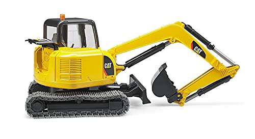 Bruder Cat - Excavadora con Gran Brazo Cuchara, Color Negro y Amarillo 2456