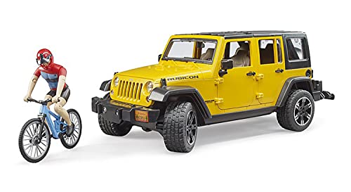 Bruder Jeep Wrangler Rubicon Unlimited 02543 - Juego de construcción con Bicicleta de montaña y Ciclistas