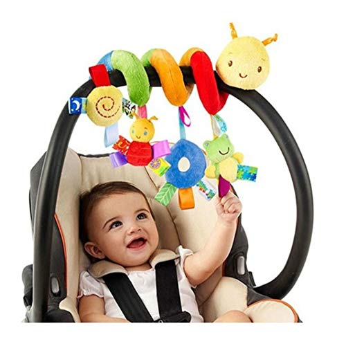 BSTiltion Espiral de Actividad para Juguetes para bebés, Juguetes de Cochecito de Bebe, Juguetes Carro Asiento Cochecito Juguete con Campana de Timbre