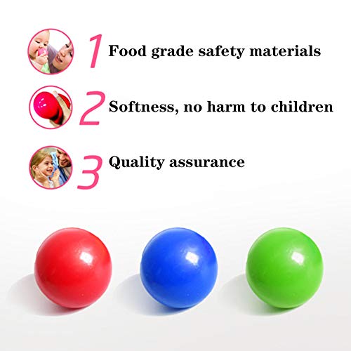 BSTQC Estrés Pelota 4 pcs Luminoso Estrés Alivio Pelotas Pegajoso Pelota Juego Atrapar Pelota para Niños Padres Estrés Alivio Juguetes