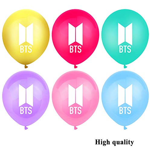 BTS Birthday Party Supplies 40PCS BTS Conjunto de Decoración de cumpleaños BTS Cupcake Toppers Banner Globos Happy Birthday Cake Topper Decoraciones de Fiesta cumpleaños