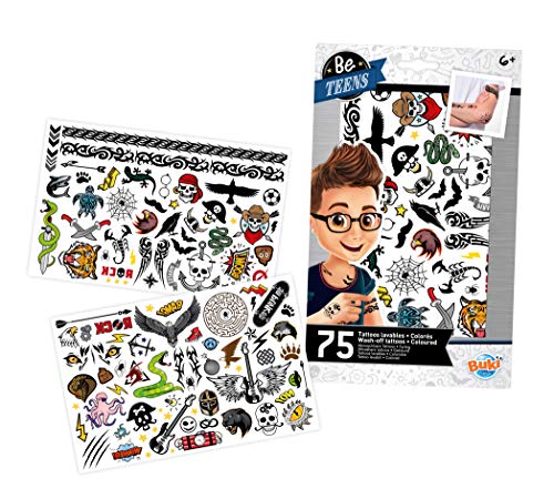 Buki France-75 Tattoos Lavables, Color (TA006) , Tatuajes Leo