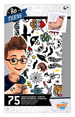 Buki France-75 Tattoos Lavables, Color (TA006) , Tatuajes Leo