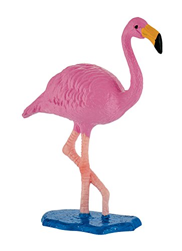 Bullyland 63716 - Figura de Juego, Flamenco, Aprox. 8 cm, Rosa Grande, Figura Pintada a Mano, sin PVC, para Que los niños jueguen de Forma imaginativa