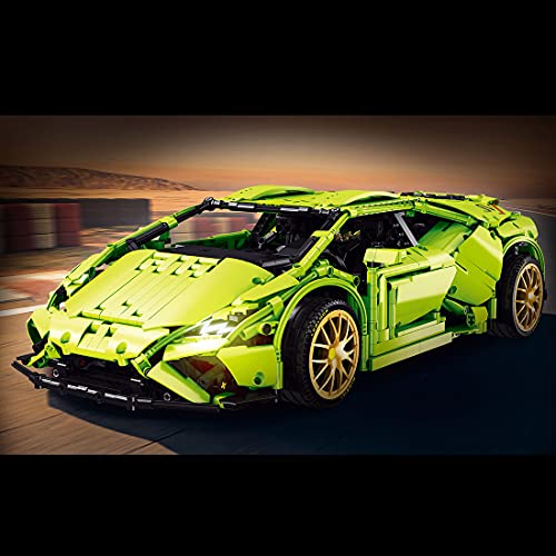 Bulokeliner Juego de construcción para coche deportivo Lamborghini Huracàn Evo RWD, 2285 piezas, con mando a distancia y motor, bloques de sujeción, compatible con Lego Technic