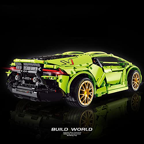 Bulokeliner Juego de construcción para coche deportivo Lamborghini Huracàn Evo RWD, 2285 piezas, con mando a distancia y motor, bloques de sujeción, compatible con Lego Technic