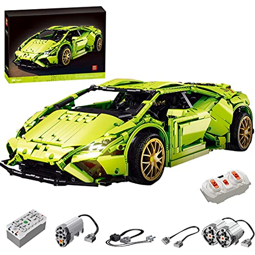 Bulokeliner Juego de construcción para coche deportivo Lamborghini Huracàn Evo RWD, 2285 piezas, con mando a distancia y motor, bloques de sujeción, compatible con Lego Technic