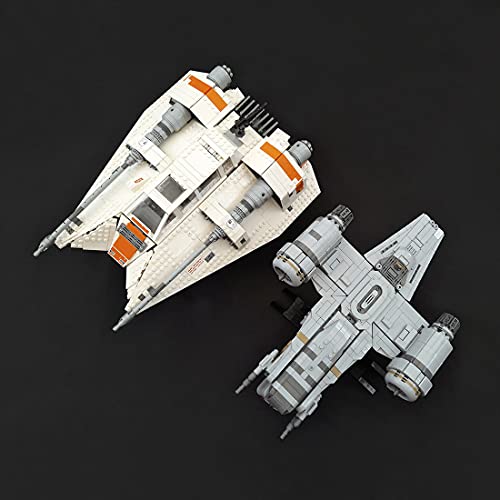 Bulokeliner Modelo de nave espacial, 1436 piezas, grande, Sci-Fi Super Star espacial MOC 80727, modelo espacial, con bloques de montaje, compatible con Lego 75292 Razor Crest